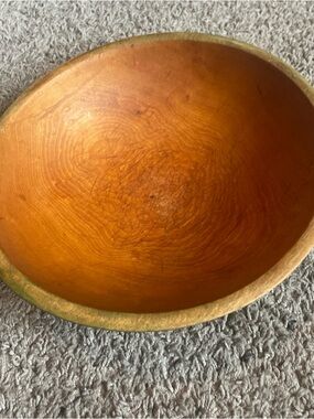 Large Munising Dough Bowl Oval Off Round Maple Wood 11 X 10 X 3